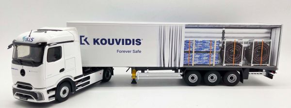 ELI118886 - MERCEDES-BENZ eActros 600 4x2 met 3-assige schuifzeiloplegger (KOUVIDIS) - 1