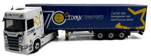 ELI118917 - SCANIA S 500 4x2 met 3-assige schuifzeiloplegger – Transports IDOUX 70-jarig jubileum - 1