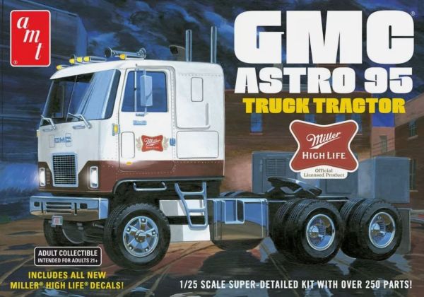 AMT1230/06 - GMC Astro 95 6x4-vrachtwagen - MILLER BEER om te monteren en te schilderen - 1