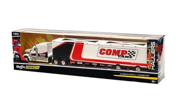 MST12418COMP - INTERNATIONAL Lonestar 6x4 wit 2020 met 2-assige aanhangwagen - COMP CAMS - 1