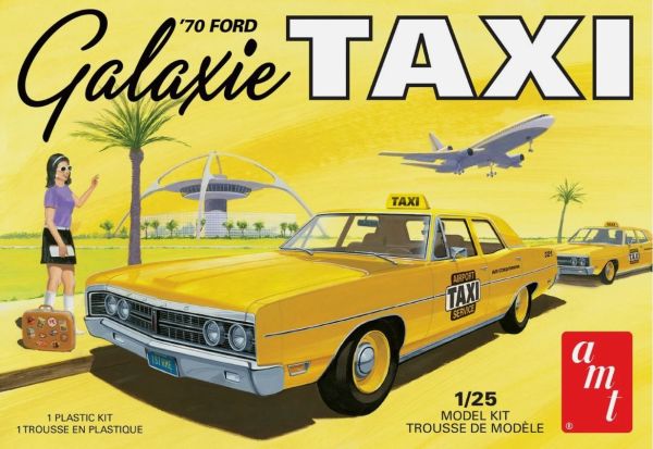 AMT1243M/12 - FORD Galaxie Taxi 1970 om te monteren en te schilderen - 1