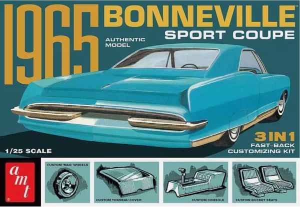 AMT1260/12 - PONTIAC Bonneville sport coupé 1965 om te monteren en te schilderen - 1