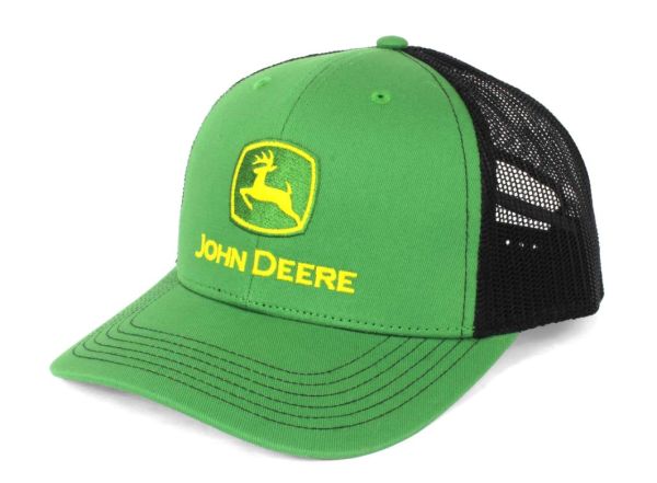 JA1308-3346-GRBK - JOHN DEERE Groene pet met zwarte gaasrug - 1