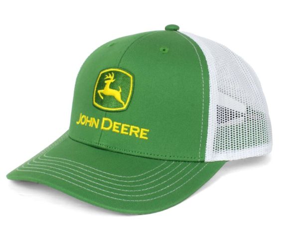JA1308-3346-GRWH - JOHN DEERE Groene pet met witte gaasrug - 1