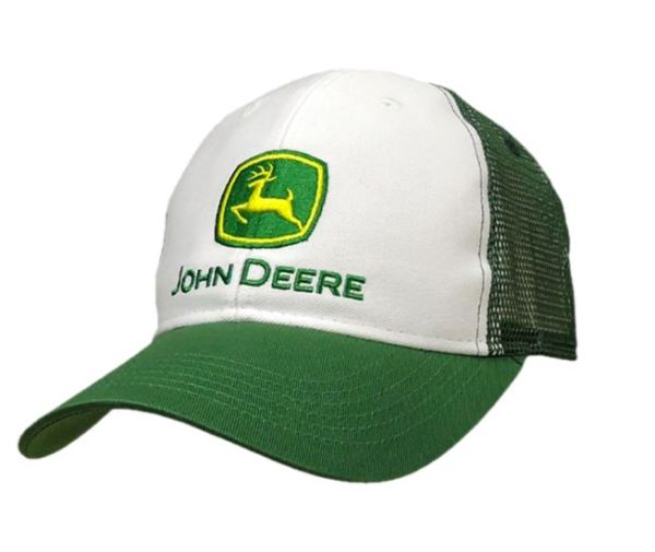 MC13080002WH - Groen-witte mesh-dop JOHN DEERE - 1