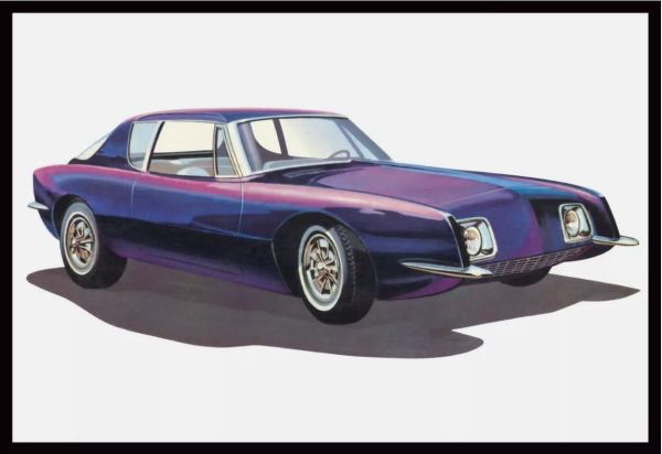 AMT1312/12 - STUDEBAKER Avanti 1963 om te monteren en te schilderen - 1