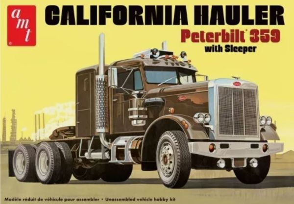 AMT1327/06 - PETERBILT 359 California Hauler 6x4 met slaapcabine om te assembleren en te schilderen - 1