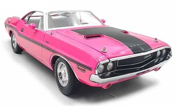 GREEN13699 - 1970 DODGE Challenger R/T Hardtop 440 Roze met wit interieur - 1