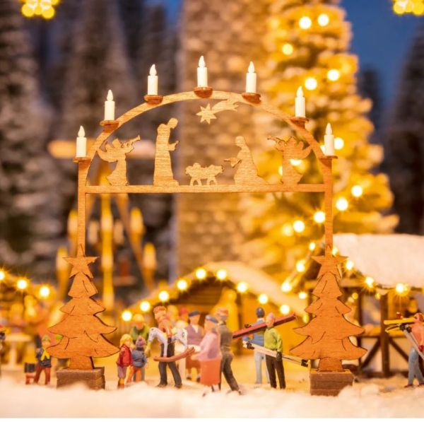 NOC14391 - Toegangsboog kerstmarkt - 7,6 x 1 cm - 1