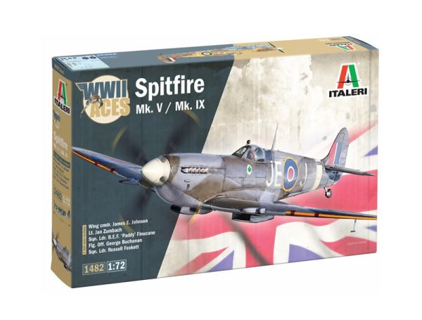 ITA1482 - SPITFIRE Mk.V / Mk.IX militair vliegtuig modelbouwkit (montage en schilderen vereist) - 1