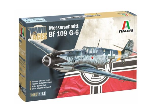 ITA1483 - MESSERSCHMITT BF 109 G-6 militair vliegtuig modelbouwkit (montage en schilderen vereist) - 1
