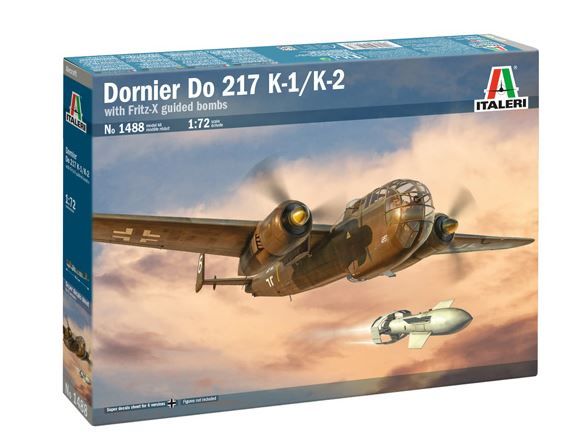 ITA1488 - DORNIER Do 217 K-1/K-2 bommenwerper met Fritz X om te assembleren en te schilderen - 1