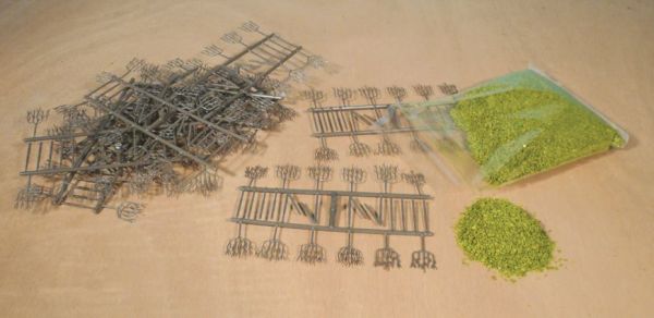 HEK1535 - Set wijnstokken met flocking - 120 stuks - 1