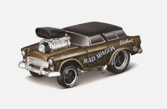 MST15557 - CHEVROLET Nomad gasser 1955 MAD WAGON - Muscle Machines in blisterverpakking - 1