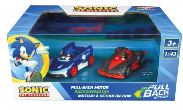 CARRERA15813023 - 2 Friction auto's met coureur SONIC the Hedgehog - Sonic en Shadow - 1