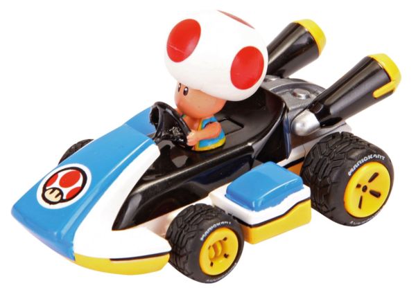CARRERA15817039-C - Blauwe MARIO KART-kart met wrijving in doos - Toad - 1