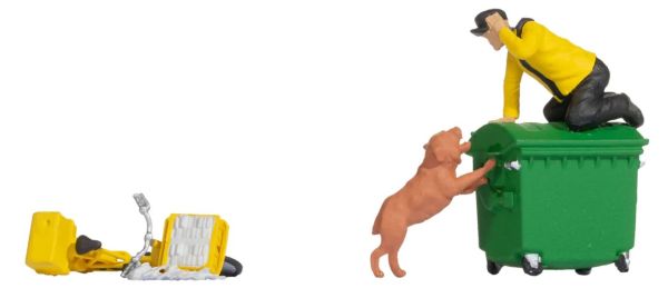 NOC16610 - Grappige scène - Pas op voor de hond - 1