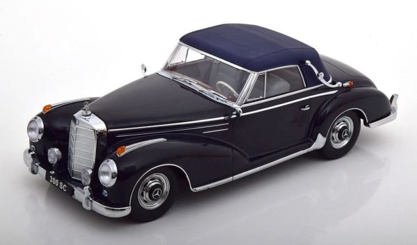 KKS180944 - MERCEDES-BENZ 300 SC W188 Cabriolet met softtop, 1957, Middernachtblauw - 1