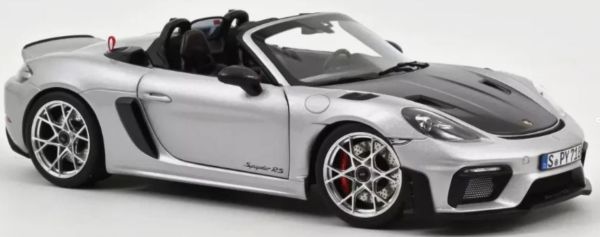 NOREV187270 - PORSCHE 718 Spyder RS met Weissach 2023 pack Zilver metallic - 1