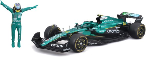 BUR28071A - Doos - ASTON MARTIN AMR25 #14 met coureur Fernando Alonso - 1