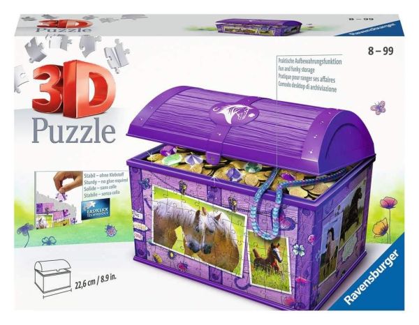 RAV111732 - 216-delige 3D-puzzelschatkist met paarden - 1