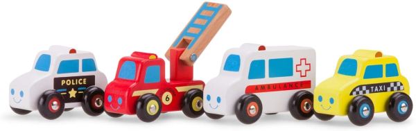 NCT11930 - Set van 4 houten voertuigen - 1