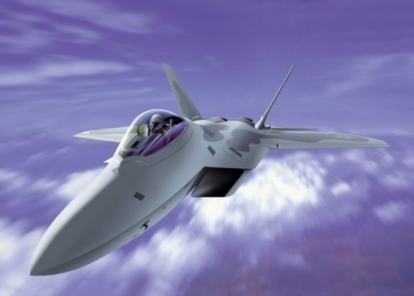 ITA1207 - Bouw en schilder F-22 Raptor straaljager - 1