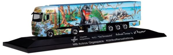 HER121934 - MERCEDES Actros Gigaspace 4x2 met koeltrailer 3 Assen HERPA Geschiedenis The Dinosaurs - 1