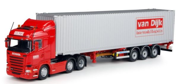 TEK65883 - SCANIA 3 Assen Met 3 Assige Containerdrager en 40 Voets Container 