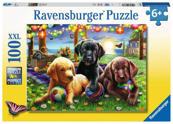 RAV128860 - 100 Stuk Puzzel Honden Picknick - 1