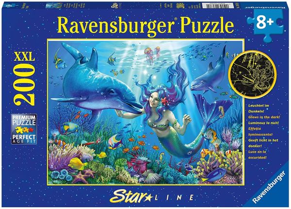 RAV136780 - Fosforescerende puzzel 200 stukjes onderwaterparadijs - 1