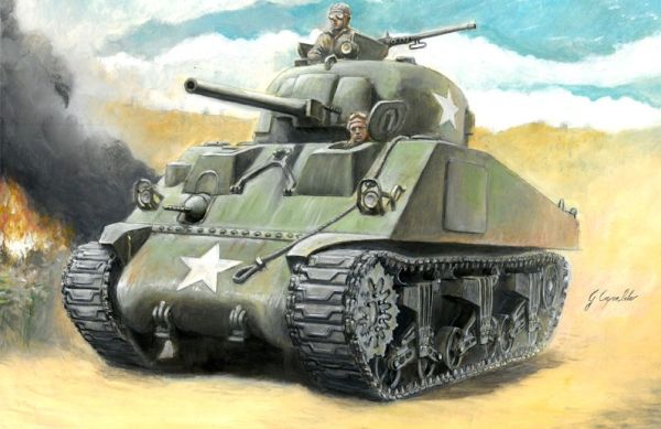 ITA15751 - M4 Sherman 75 mm tank om te monteren en te schilderen - 1
