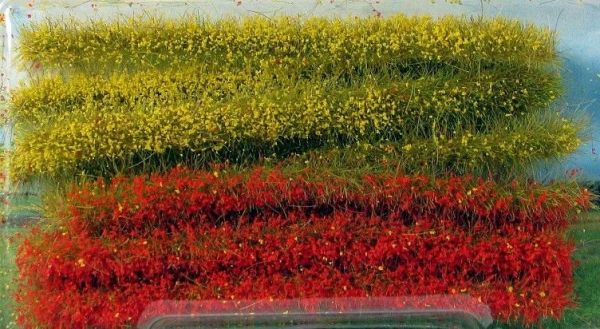HEK1814 - Pak van 10 grasstroken geel en rood 10 cm - 1