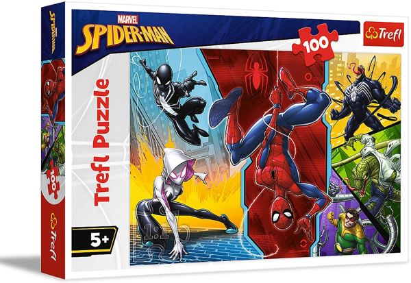 TRF16347 - Puzzel 100 stukjes SPIDER-MAN ondersteboven - 1