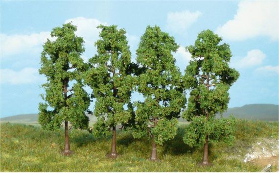 HEK1976 - Set van 4 bomen met donkergroen blad 11 cm - 1