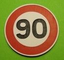 MCD-055 - Bord Beperking 90km/u - In kit - Post niet inbegrepen - 1