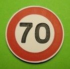 MCD-054 - Bord Beperking 70km/u - In kit - Post niet inbegrepen - 1