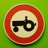 MCD-018 - Verbodsbord voor landbouwvoertuigen - Kit - Post niet inbegrepen - 1
