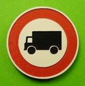 MCD-025 - Bord Verbod op vrachtwagens - In bouwpakket - Post niet inbegrepen - 1