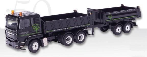 CON71182/01 - MAN TGS L 6x4 Driezijdige kipper met aanhanger 2 Assen kipper 