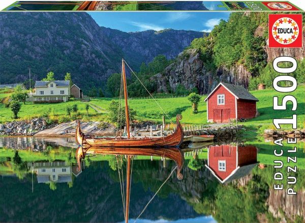 EDU18006 - Puzzel 1500 stukjes Vikingschip - 1