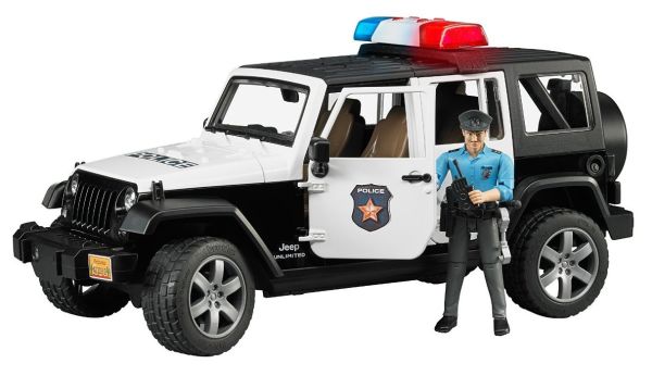 BRU2526 - JEEP WRANGLER Politie met politieagent Schaal: 1/16 - 1