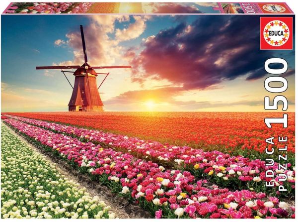 EDU18465 - 1500 stukjes puzzel tulpenvelden - 1