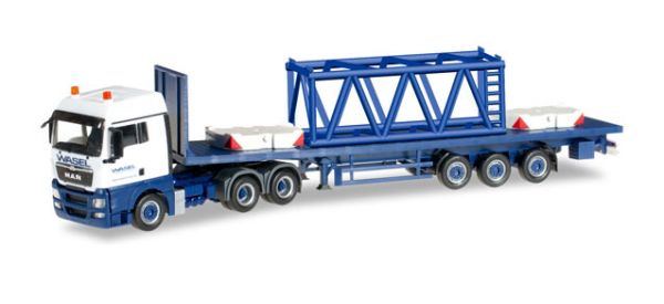 HER304696 - MAN TGX 6x4 met 3-assig platform en giekelement voor LIEBHERR LR1600/2 WASSEL kraan - 1
