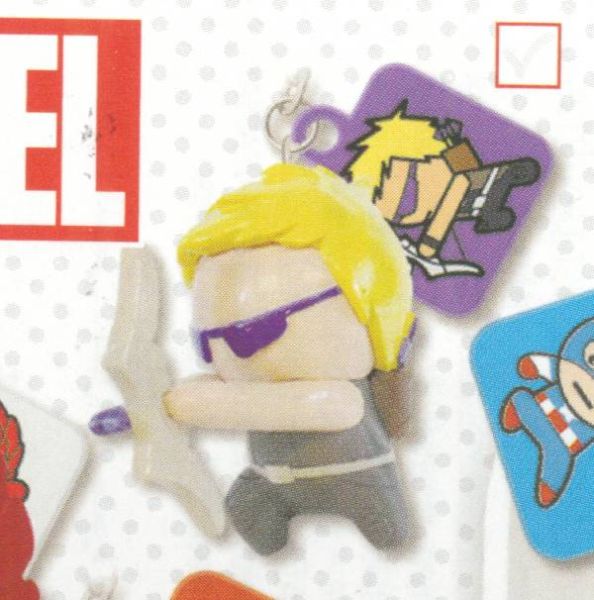 T8884A - MARVEL beeldje sleutelhanger met twee Stikers - HAWKEYE - 1