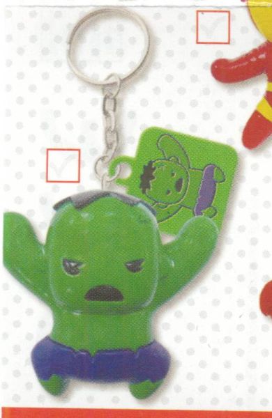 T8884C - MARVEL beeldje sleutelhanger met twee Stikers - HULK - 1