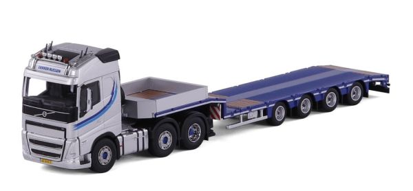 CAV20-1253 - VOLVO FH5 Globetrotter 6x4 met 4-assige uitschuifbare dieplader DEKKER Transport - 1