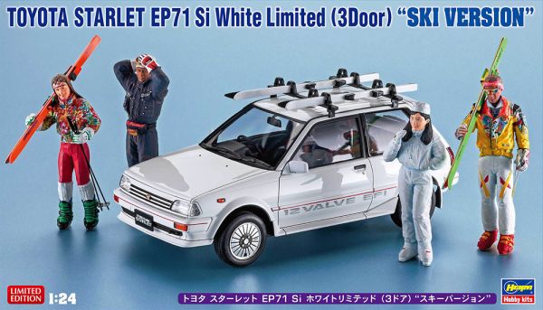 HAW20610 - TOYOTA Starlet EP71 Si Wit met figuren - SKI versie te monteren en te spuiten - 1
