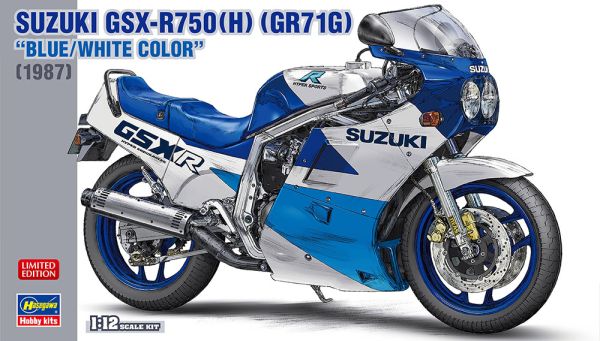 HAW21746 - SUZUKI GSX-R750H 1987 wit en blauw te monteren en te spuiten - 1
