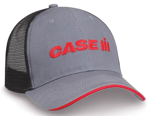 CAS220003 - CASE IH pet grijs en rood met gaas achterzijde - 1